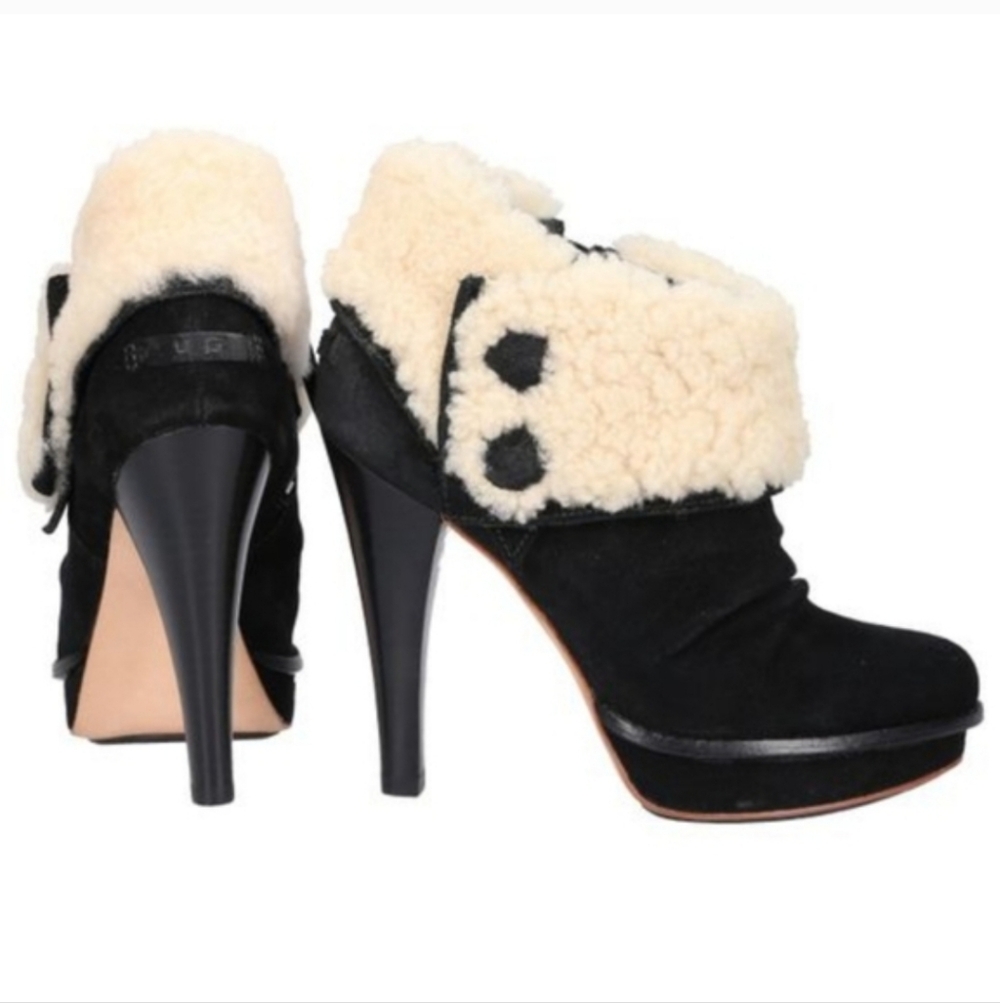 Ugg Georgette Waterproof Fur Sherpa Shearling Boots S/N 1001715 Platform #190